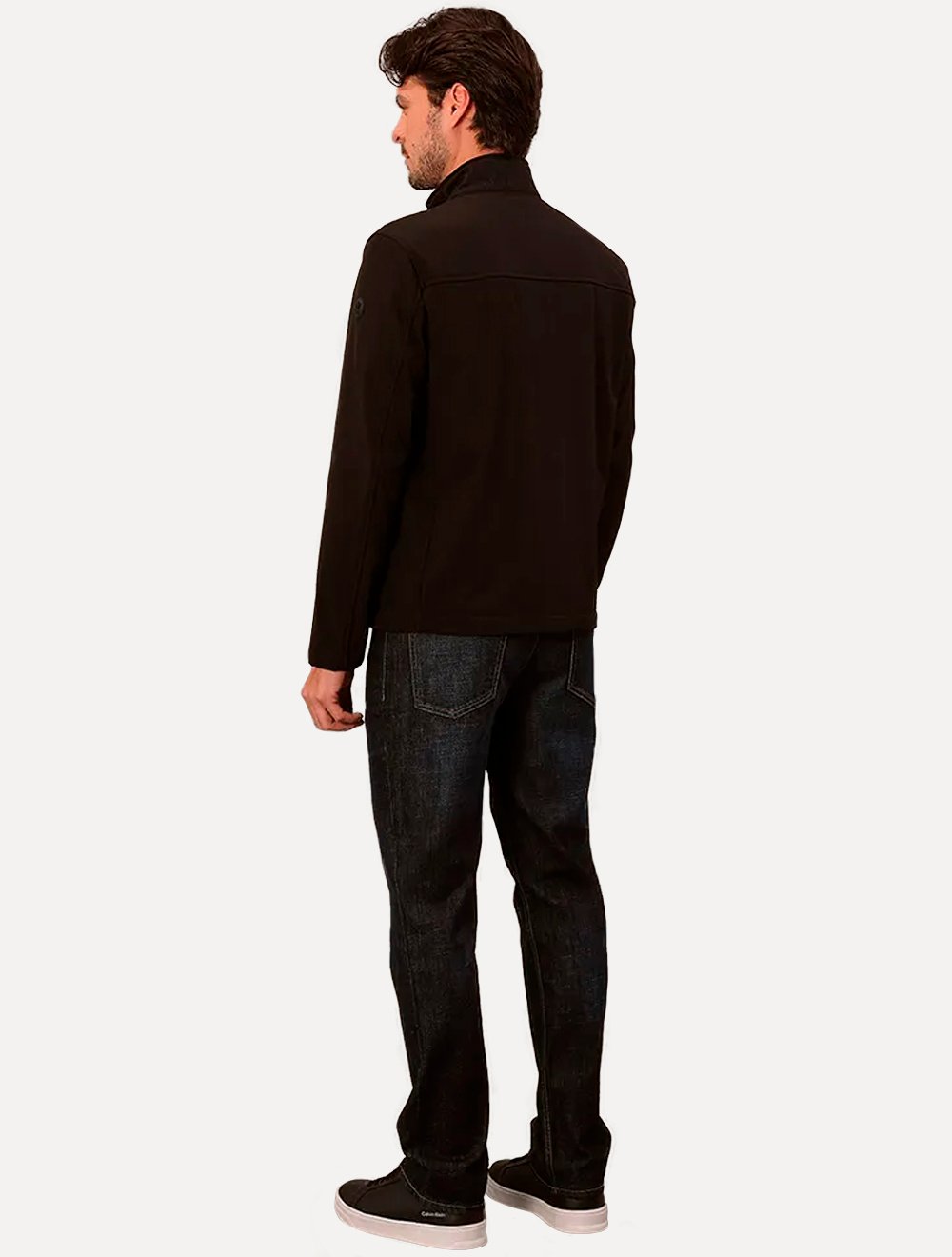 Jaqueta Calvin Klein Masculina Basic FullZiper Aquaguard Preta