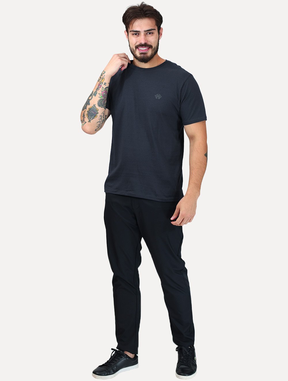 Camiseta John John Masculina Regular Fit Light Transfer Azul Marinho