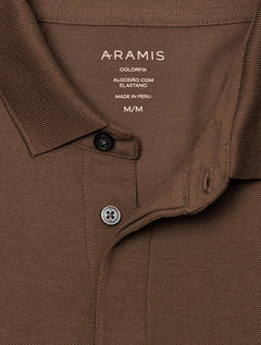 Polo Aramis Masculina Piquet Colorfix Havana Marrom