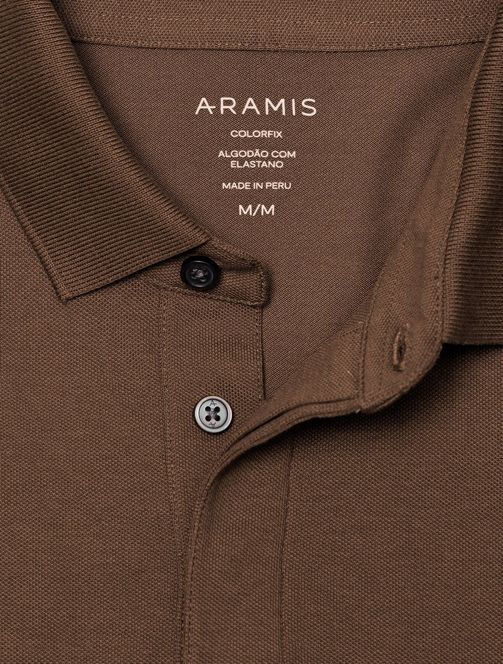 Polo Aramis Masculina Piquet Colorfix Havana Marrom