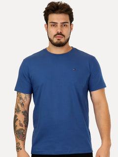 Camiseta Tommy Hilfiger Masculina Essential Cotton Azul Cobalto