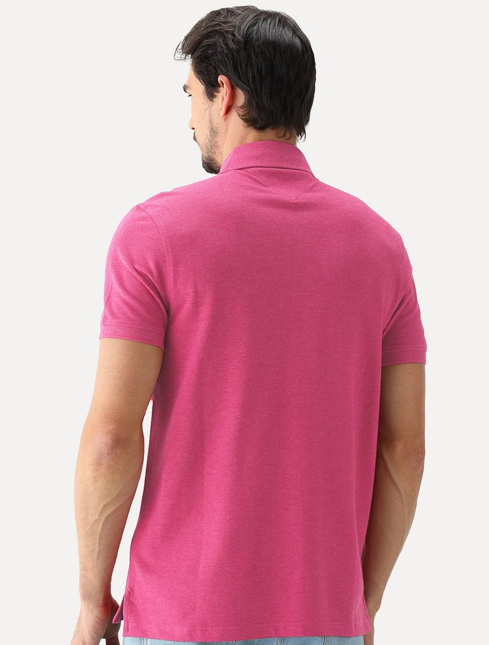 Polo Tommy Hilfiger Masculina Regular Piquet 1985 Rosa