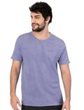 Camiseta Aramis Masculina Tingimento Eco Lisa Azul Mescla