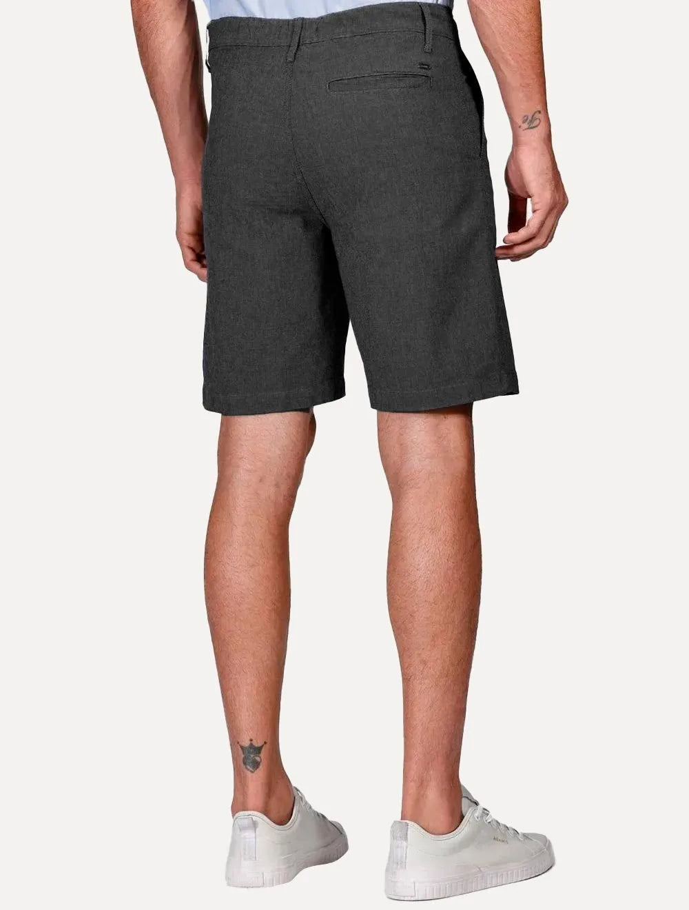 Bermuda Aramis Masculina Chino Cotton Sarja Cadarço Preto Mescla