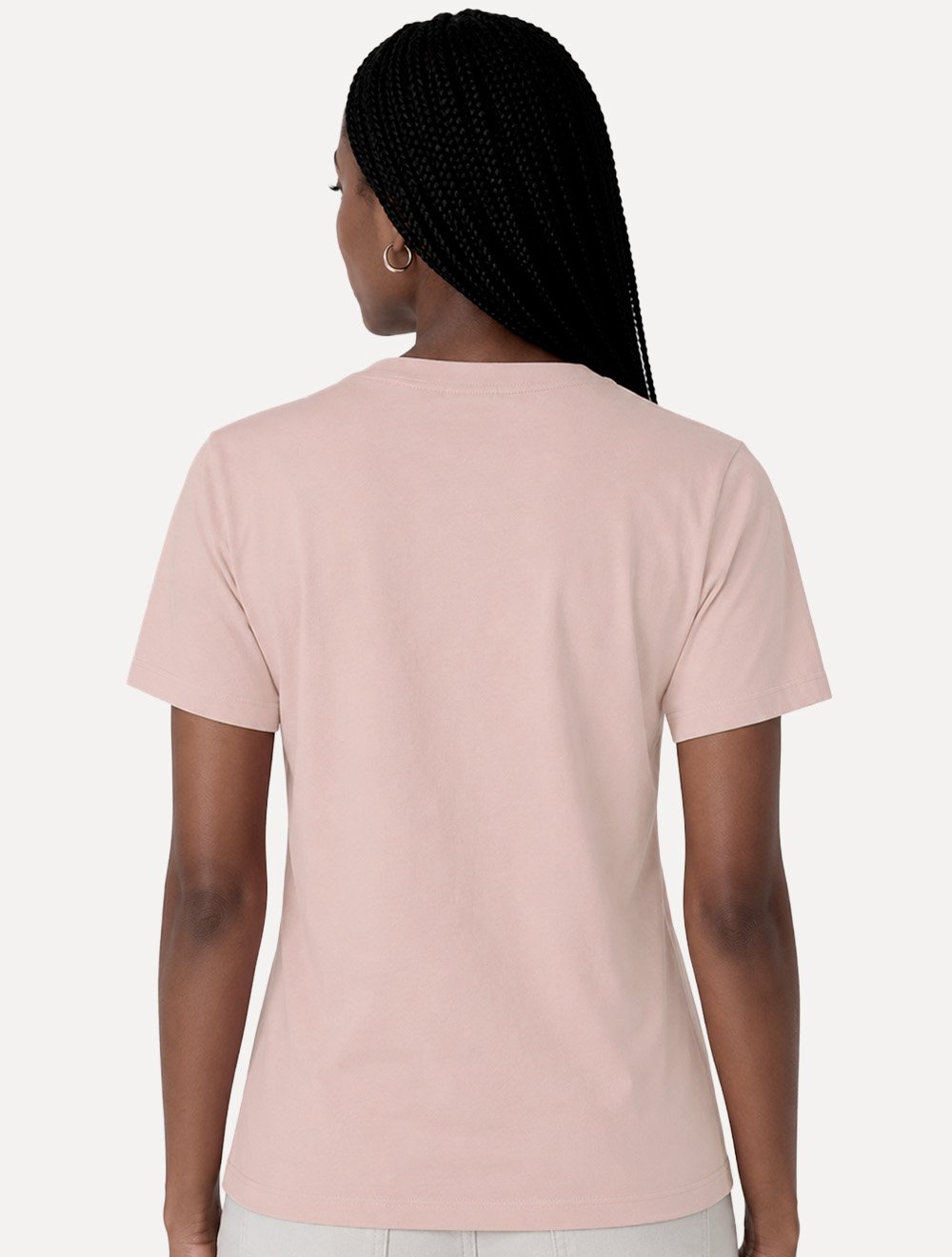Camiseta Guess Feminina Los Angeles Embroidery Logo Rosa Claro