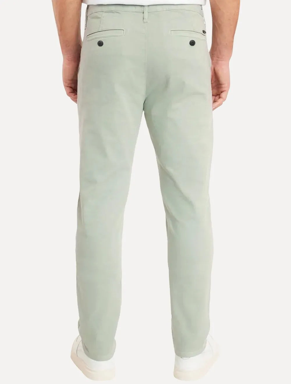 Calça Aramis Masculina Chino Sarja Classica Button Verde Claro