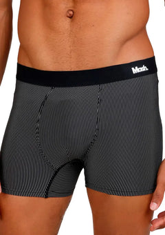Cueca Mash Boxer Microfibra Risca de Giz Preta