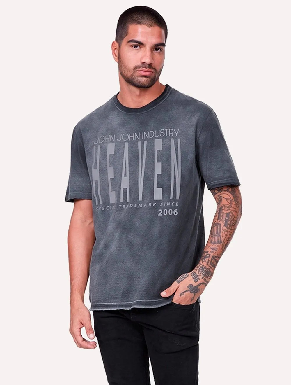 Camiseta John John Masculina Relaxed Special Heaven Grafite Mescla