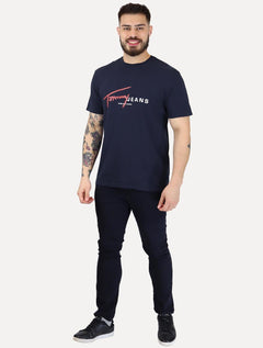 Camiseta Tommy Jeans Signature NY Center Azul Marinho