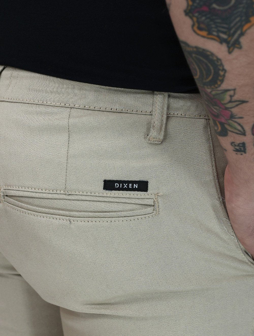 Calça Dixen Masculina Sarja Alfa Areia