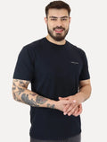 Camiseta Tommy Jeans Masculina Slim Linear Chest Azul Marinho