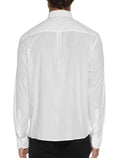 Camisa Ellus Masculina Regular Linen Like Classic Italian Branca