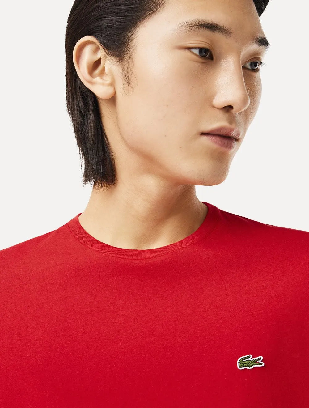Camiseta Lacoste Masculina Jersey Pima Cotton Vermelha