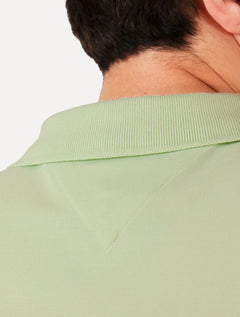 Polo Tommy Jeans Masculina Piquet Regular Placket Verde Claro