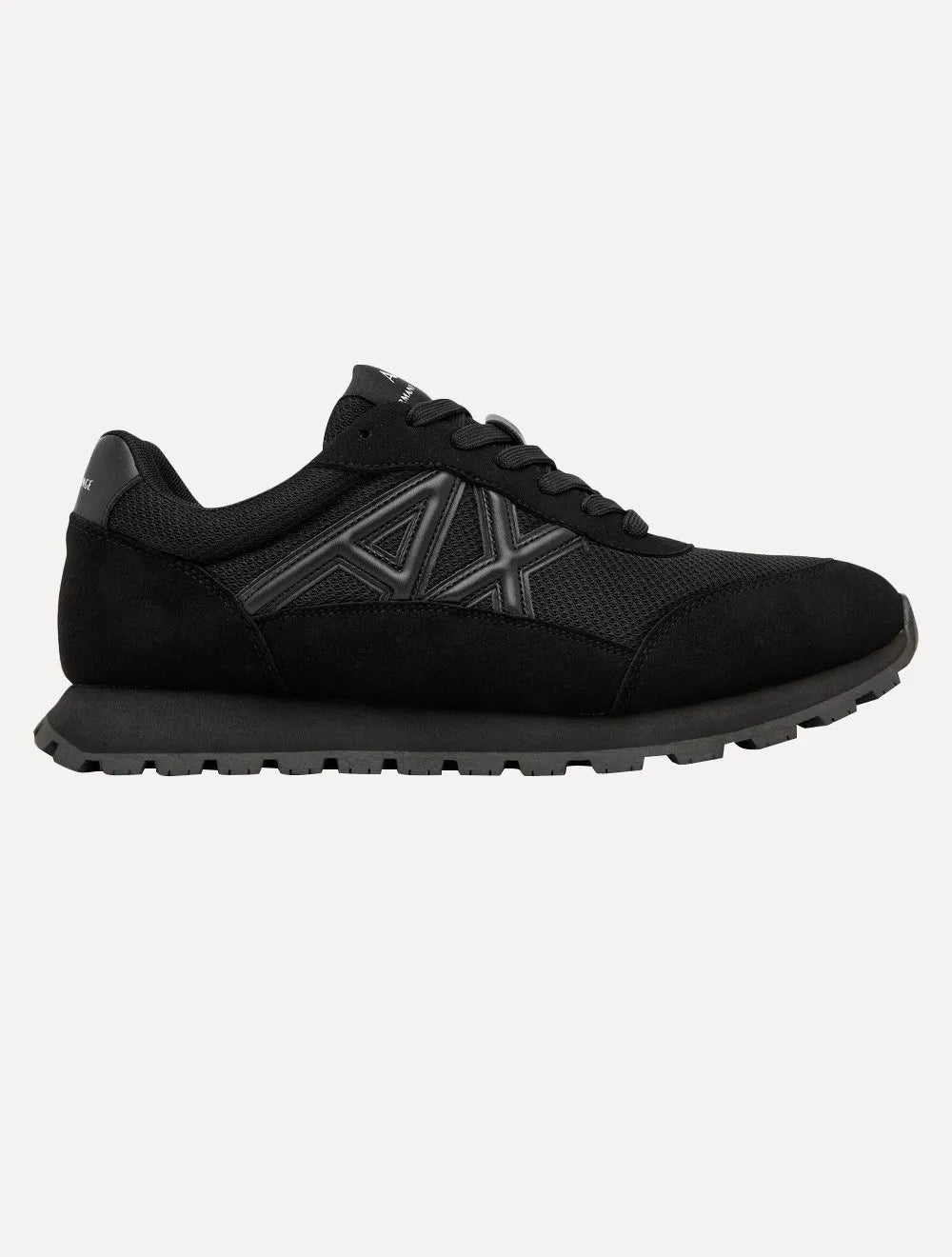 Tênis Armani Exchange Masculino Contrastantes AX Logo All Black Preto