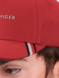 Boné Tommy Hilfiger Uptown Cap White Vermelho
