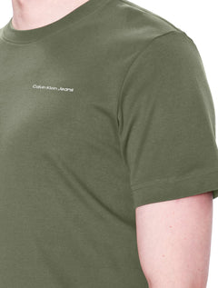 Camiseta Calvin Klein Jeans Masculina Light New Logo Verde Militar