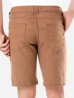 Bermuda King & Joe Sarja Masculina Slim Texture Marrom Mescla
