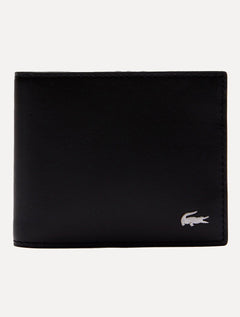 Kit Lacoste | Camiseta Jersey Pima Cotton e Carteira Couro Classic Billfold Noir Preta