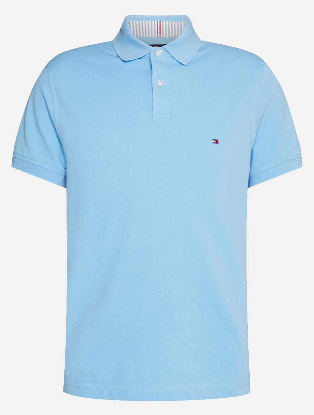Polo Tommy Hilfiger Masculina Regular Piquet 1985 Azul Claro