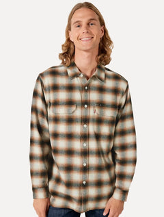 Camisa Levis Masculina Jackson Worker Xadrez Marrom