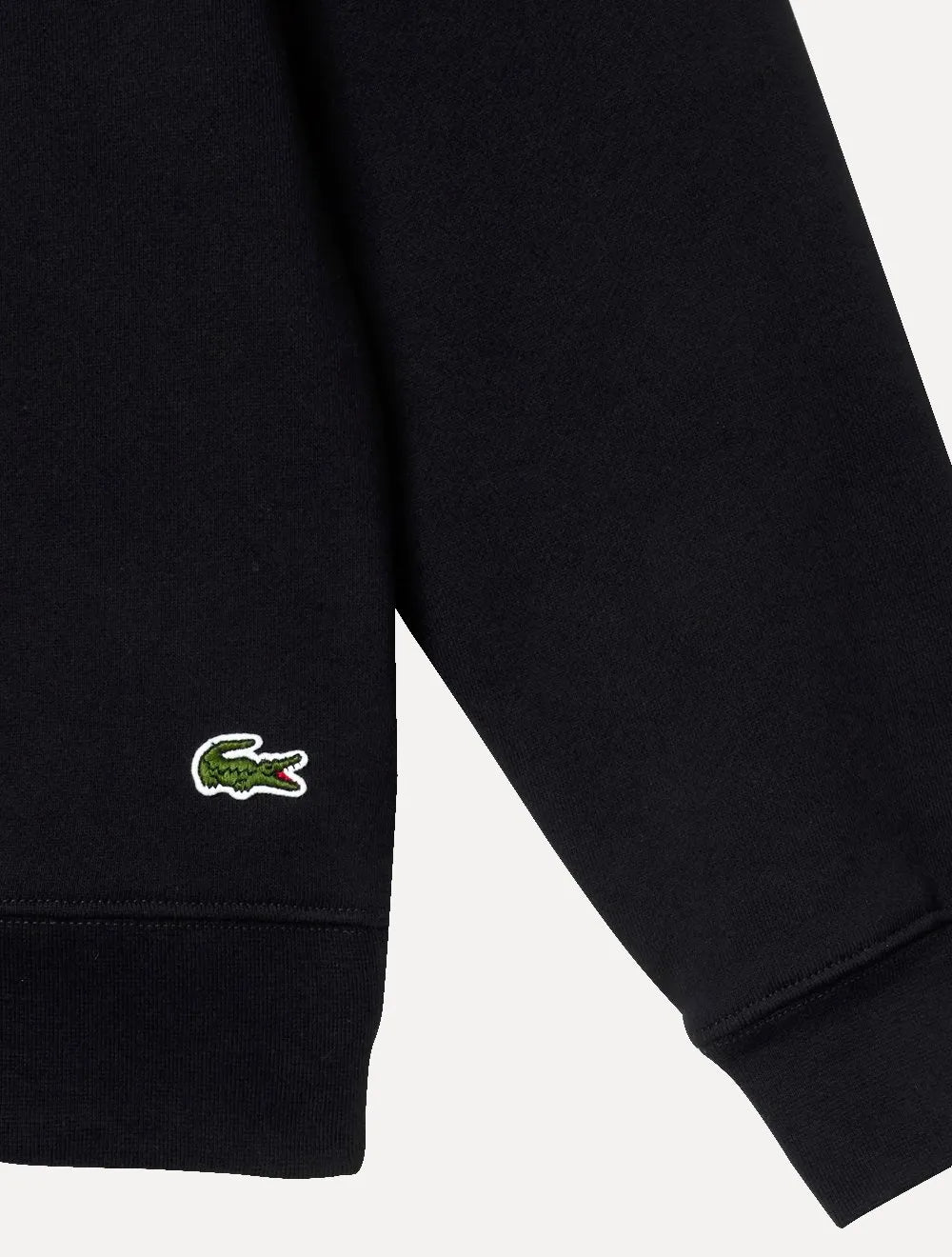 Moletom Lacoste Masculino Crewneck Classic Fit Cotton Fleece Logo Preto