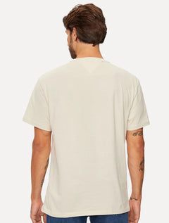 Camiseta Tommy Jeans Masculina Regular Signature Twist Logo Tee Areia