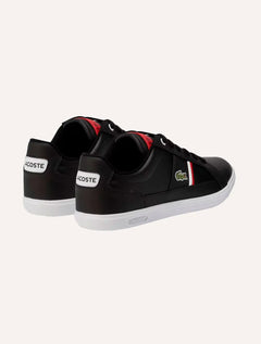 Tênis Lacoste Masculino Europa Blk/Wht Preto/Branco