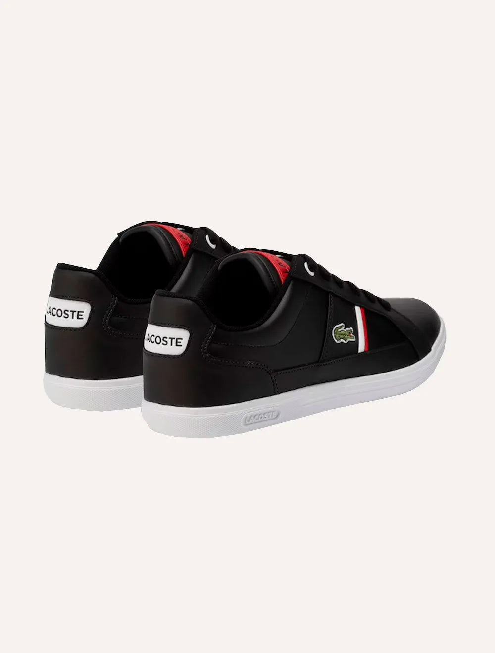 Tênis Lacoste Masculino Europa Blk/Wht Preto/Branco
