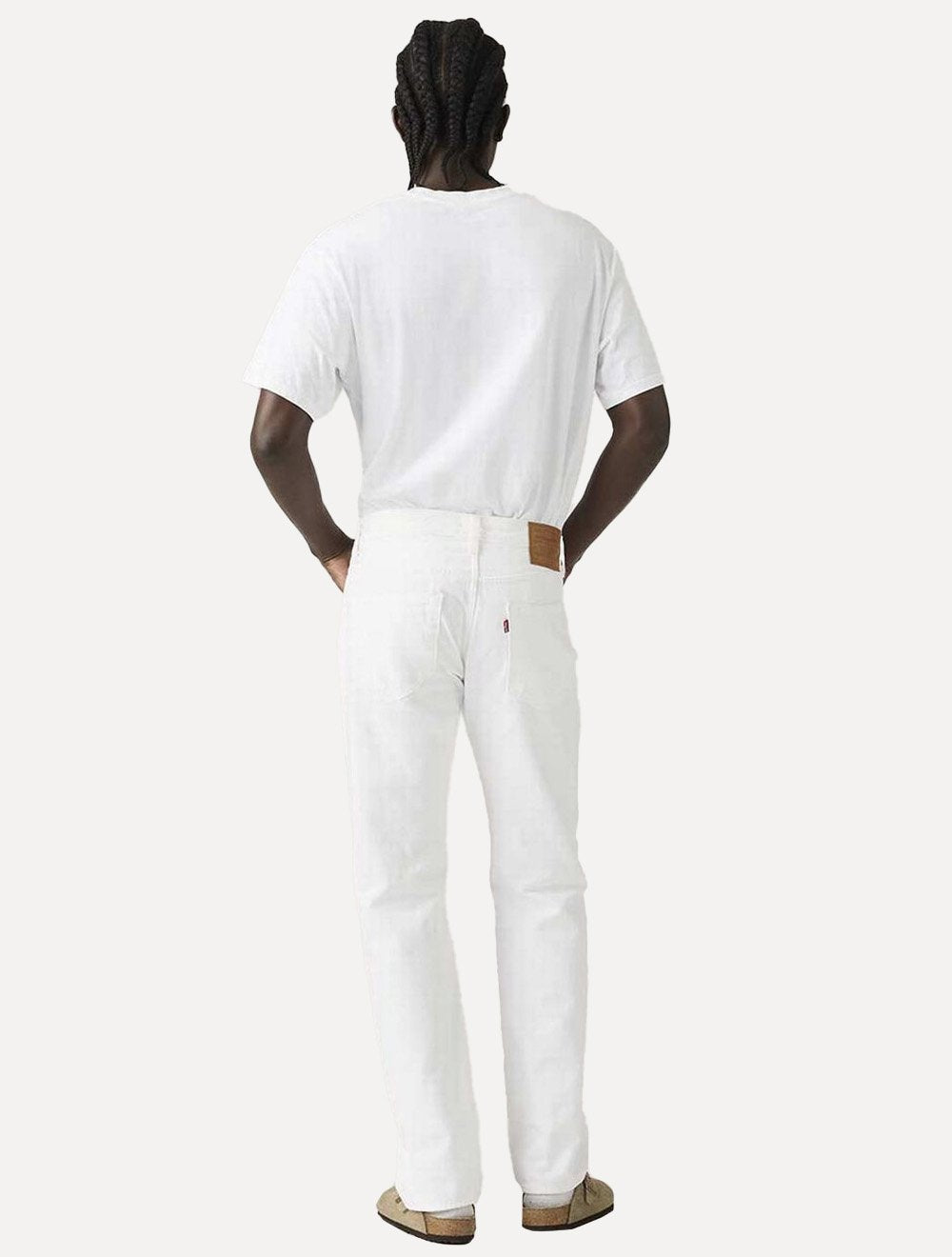 Calça Levis Jeans Masculina Straight 501 Original Branca