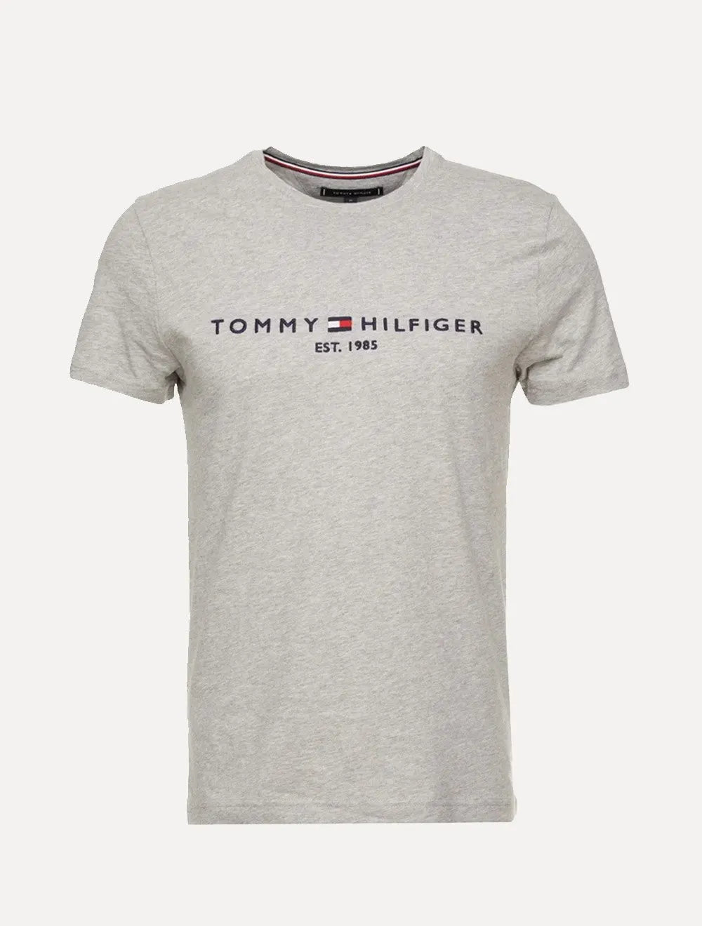 Camiseta Tommy Hilfiger Masculina Core Logo Tee Cinza Claro Mescla
