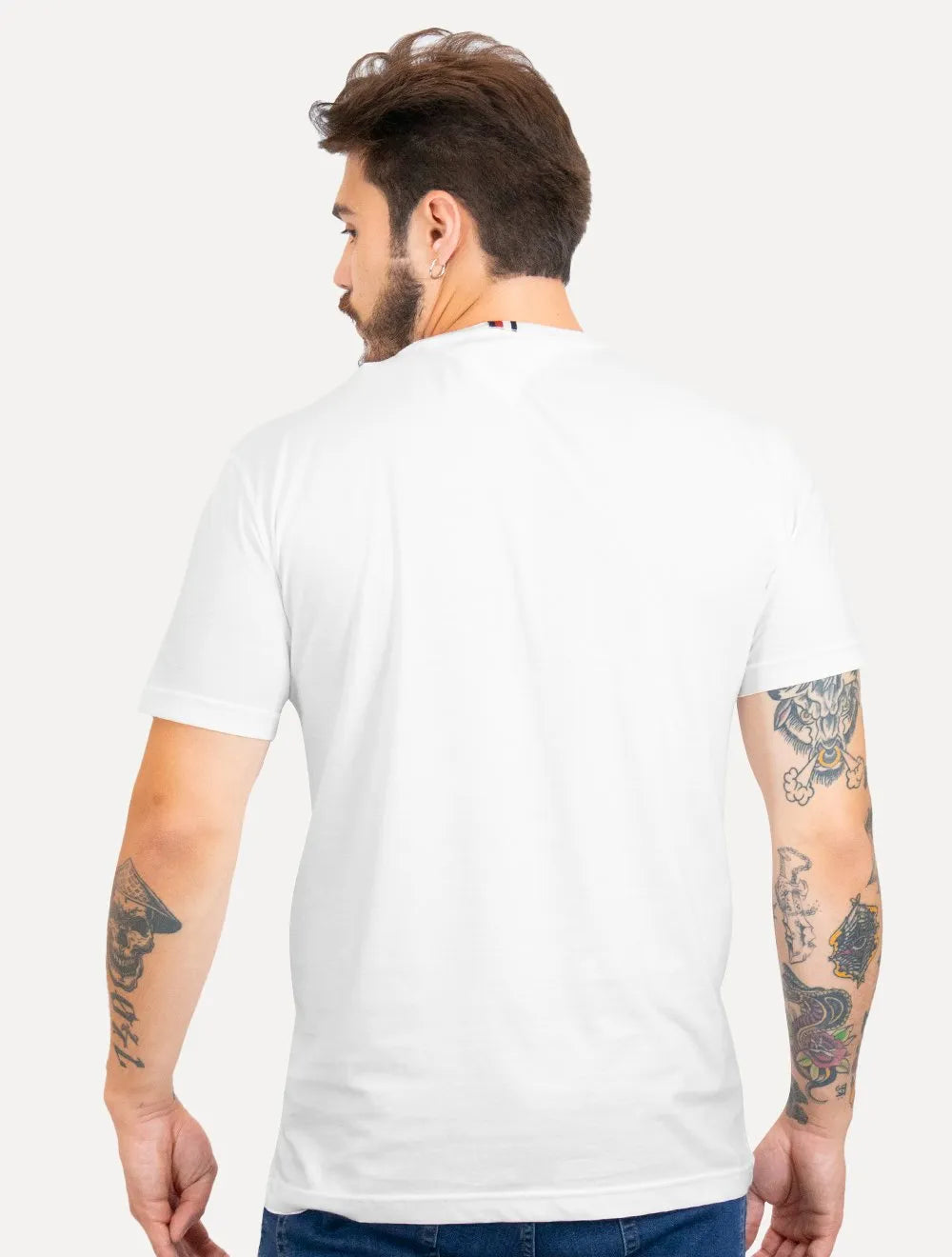 Camiseta Tommy Hilfiger Masculina Logo Repeat Tee Branca