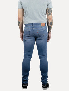 Calça Levis Jeans Masculina 510 Skinny Washed Azul Médio
