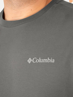 Camiseta Columbia Masculina Light Logo Cinza Escuro