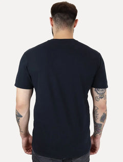 Camiseta Tommy Jeans Masculina Slim Linear Chest Azul Marinho