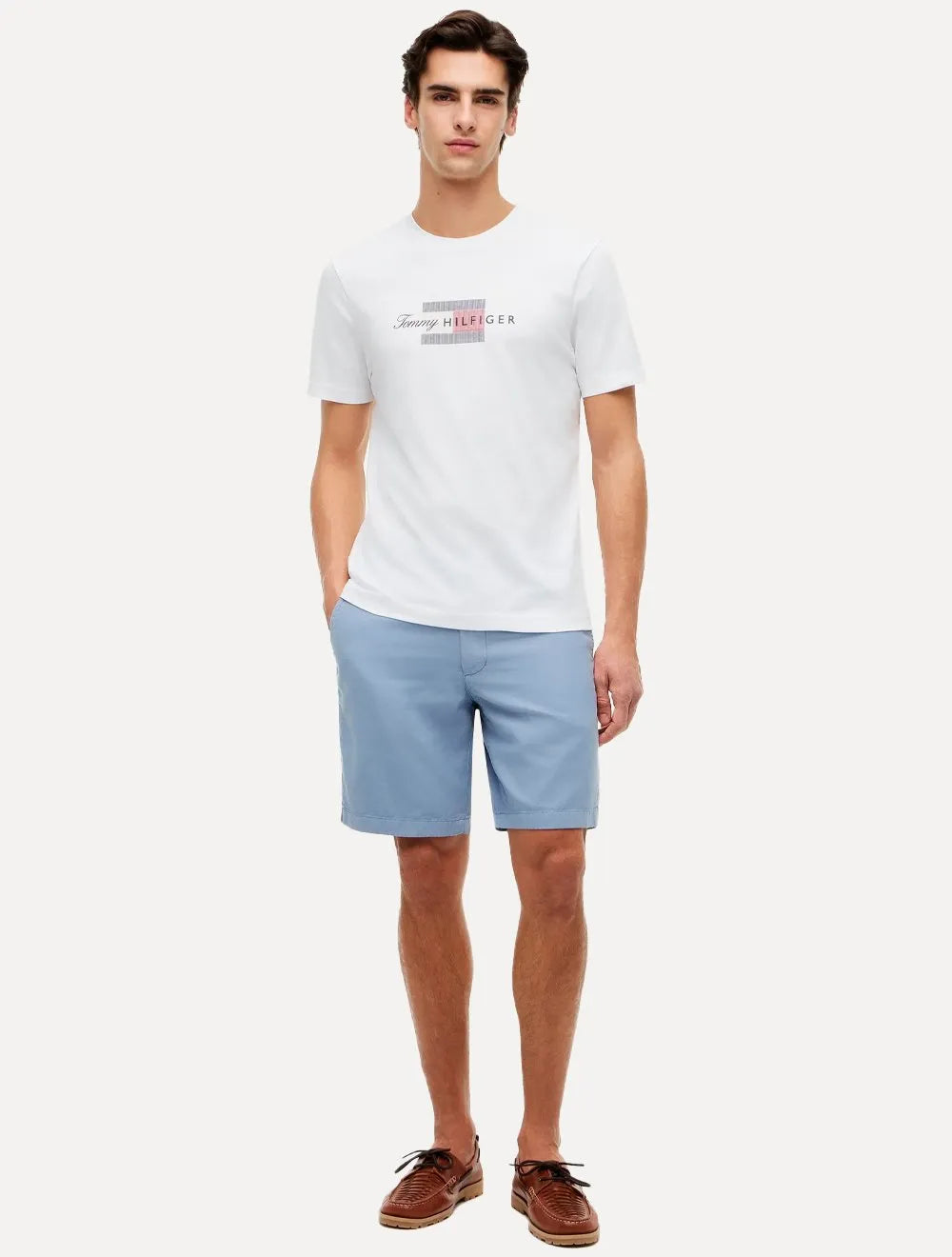 Camiseta Tommy Hilfiger Masculina Brand Love Big Graphic Branco