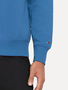 Moletom Tommy Hilfiger Masculino Fleece Logo Crewneck Azul Royal