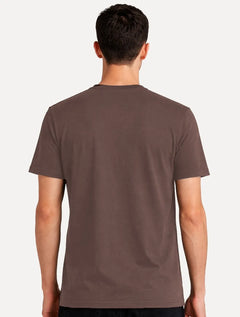 Camiseta Ellus Cotton Fine Dots Classic Marrom