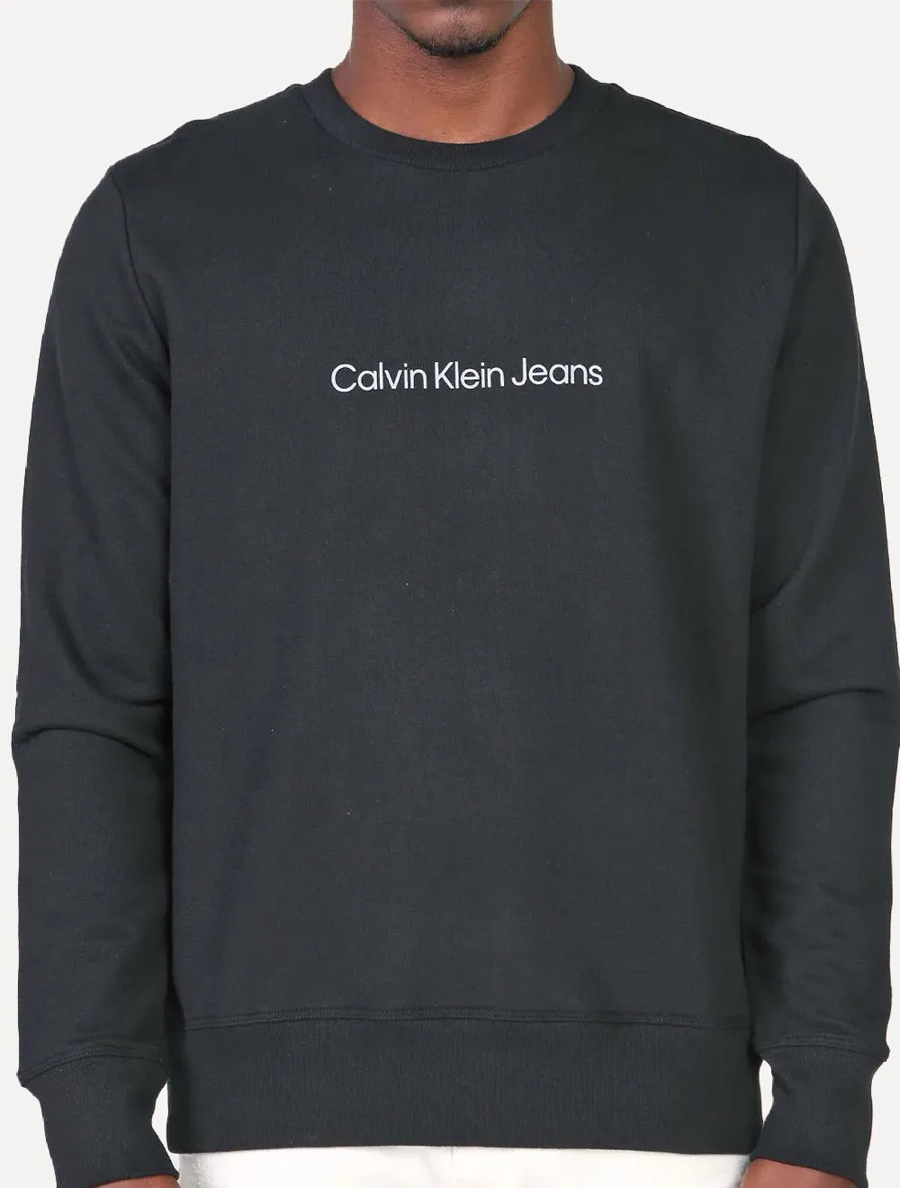 Moletom Calvin Klein Jeans Crewneck Front Logo Grafite Mescla