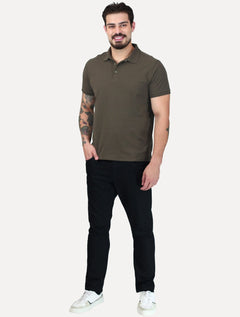 Polo Dudalina Piquet Essentials Cotton Basica Marrom Escuro