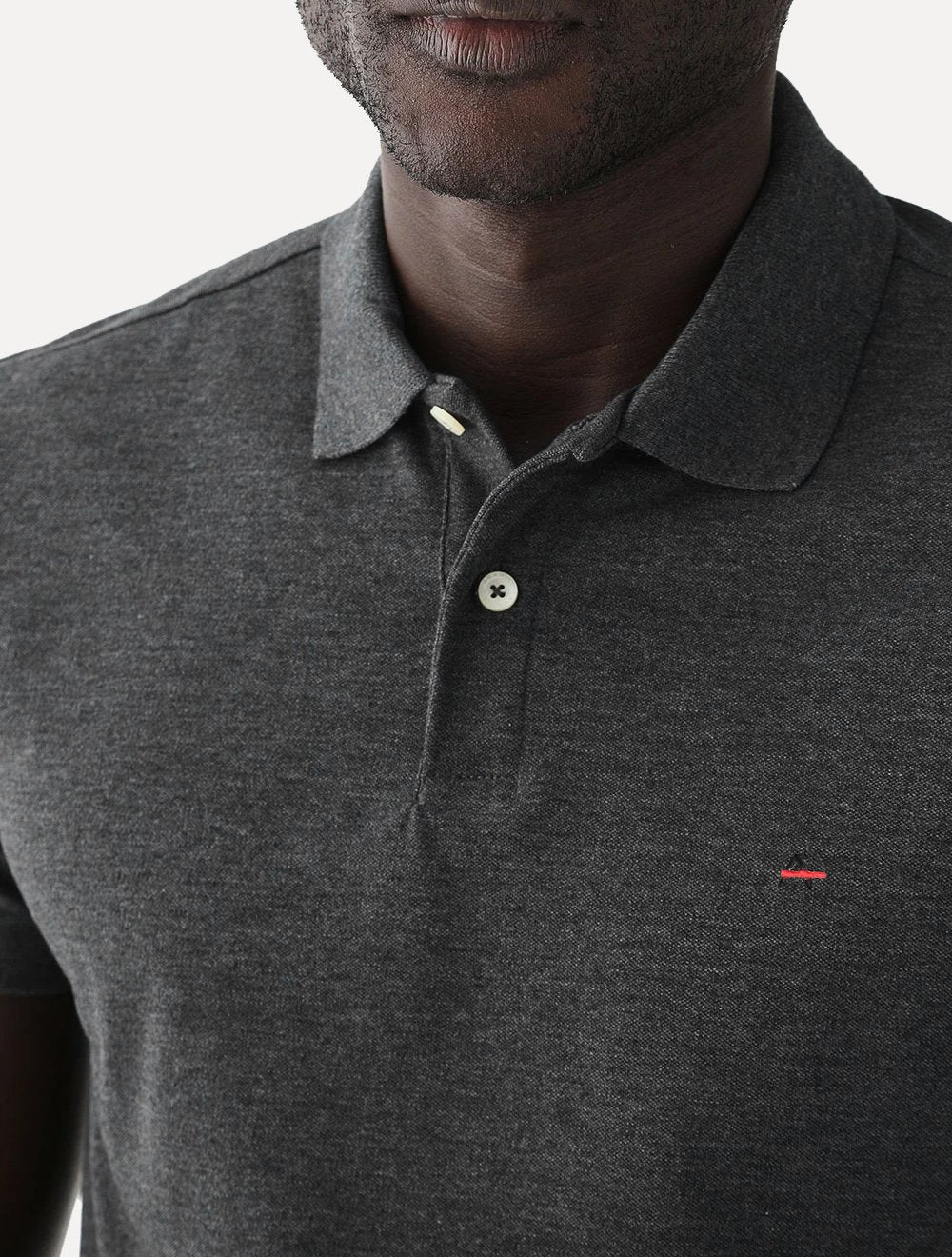 Polo Aramis Masculina Basic Piquet Grafite Mescla