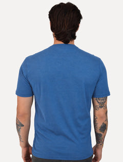Camiseta Guess Masculina Classic Logo Embossed Azul Médio