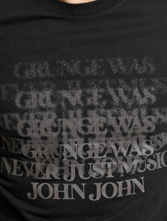 Camiseta John John Masculina Slim Fit Grunge Preto