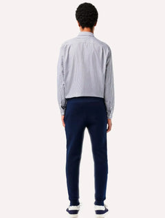 Calça Lacoste Masculina Slim Moletom Jogger Croco Azul Marinho