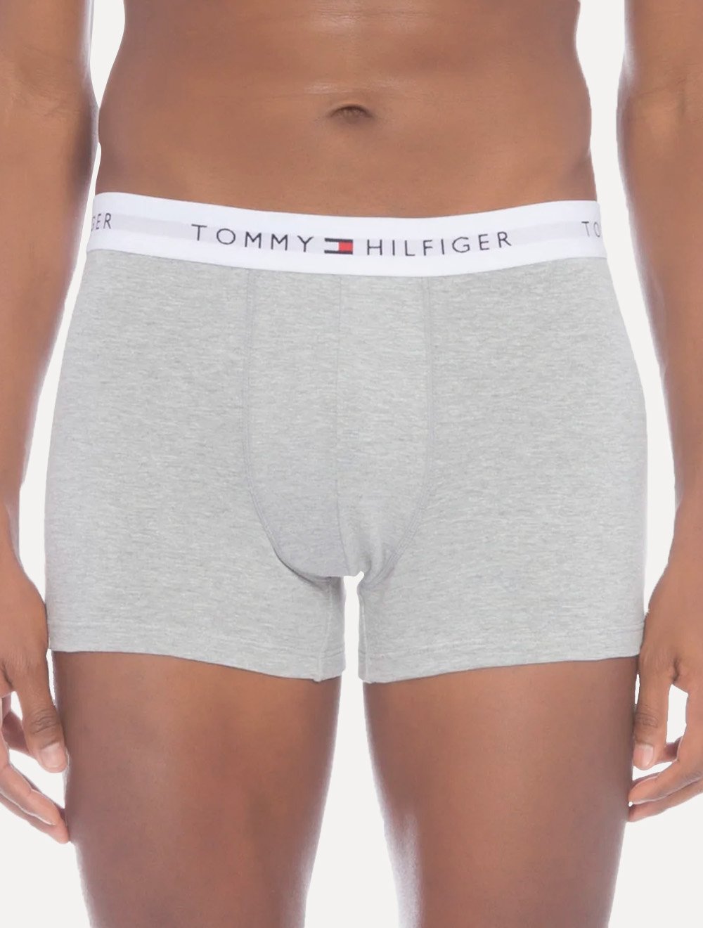 Cueca Tommy Hilfiger Cotton Stretch Trunk Cinza Mescla Azul Marinho Pack