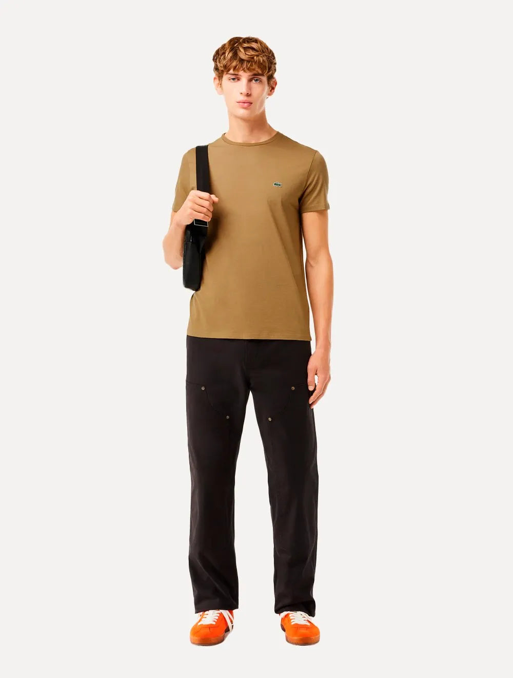 Camiseta Lacoste Masculina Jersey Pima Cotton Marrom