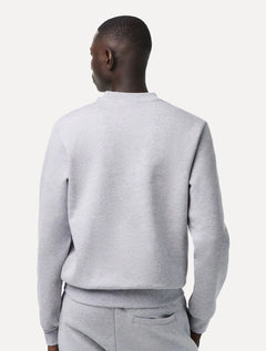 Moletom Lacoste Masculino Crewneck Classic Croco Cinza Mescla