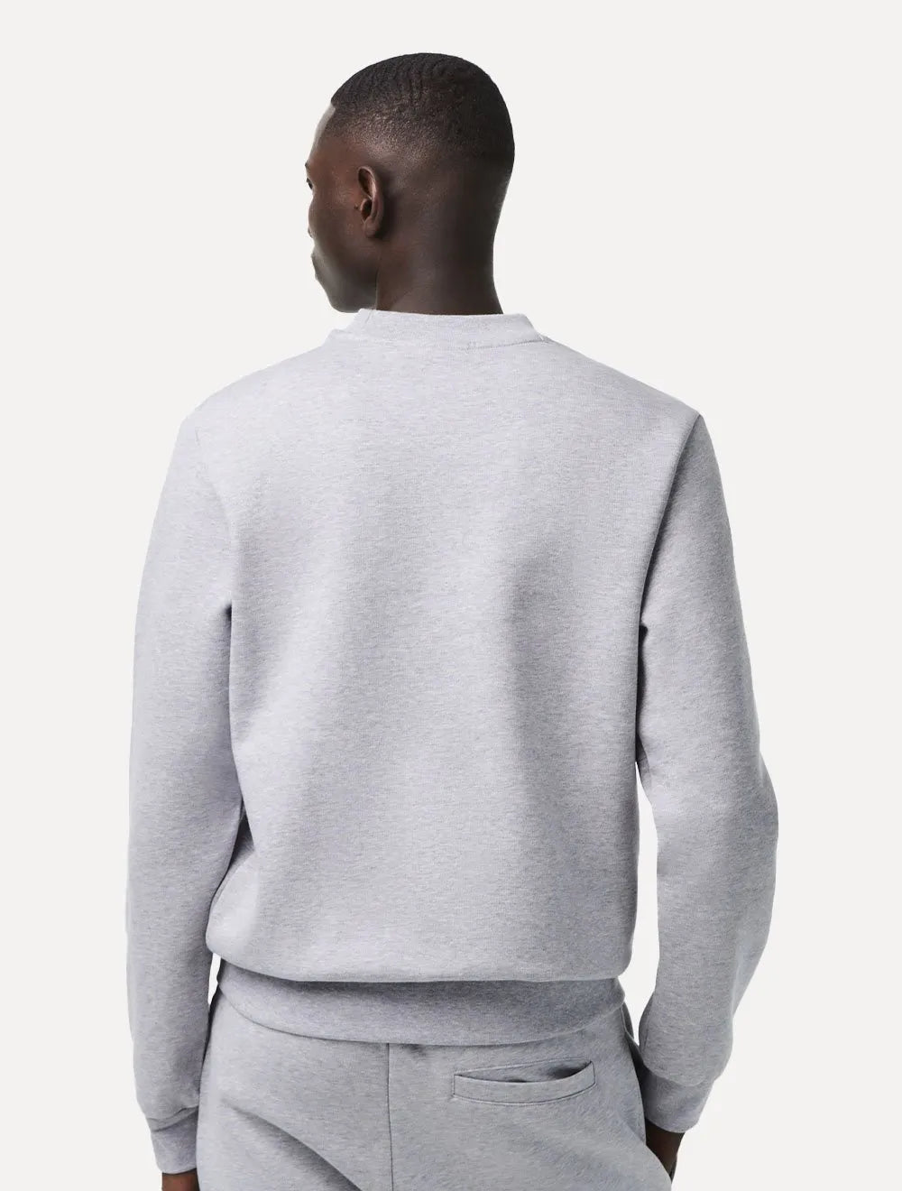 Moletom Lacoste Masculino Crewneck Classic Croco Cinza Mescla