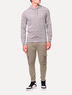 Calça Calvin Klein Jeans Masculina Moletom CKJ Cargo Caqui Médio