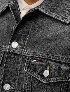 Jaqueta Tommy Jeans Masculina Regular Ryan Trucker Cinza Claro